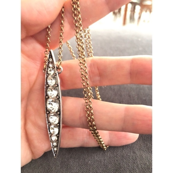 LONG BOHO CRYSTAL PENDANT NECKLACE - Picture 1 of 3